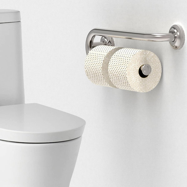 House Of Brands Brushed Nickel Bathroom Safety Wall Mounted Grab Bar